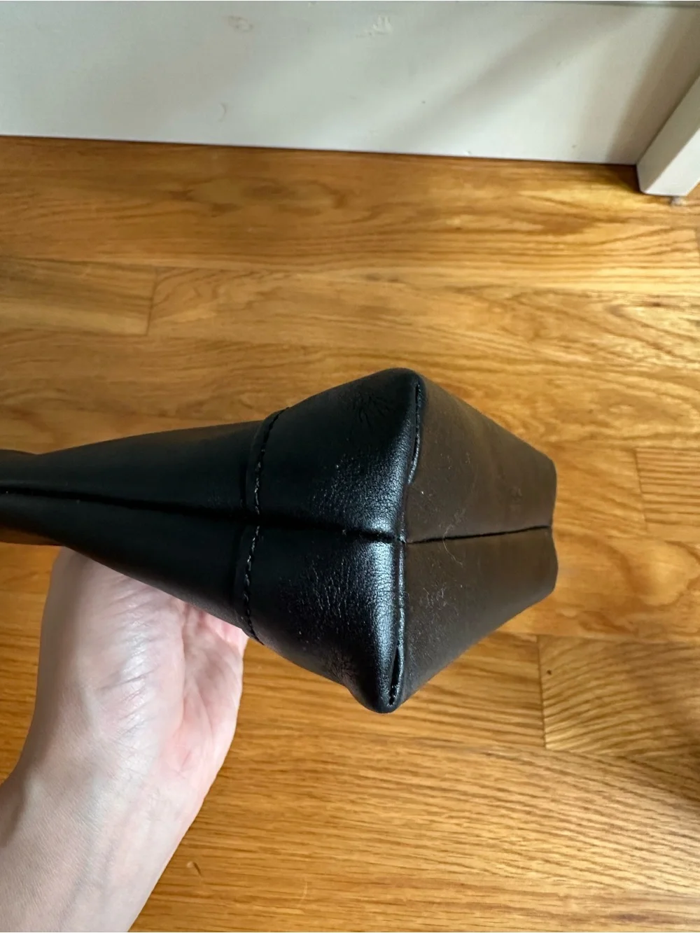 Vintage 90's Coach Black Glove Tanned Leather Cosmetic Case Large 7172